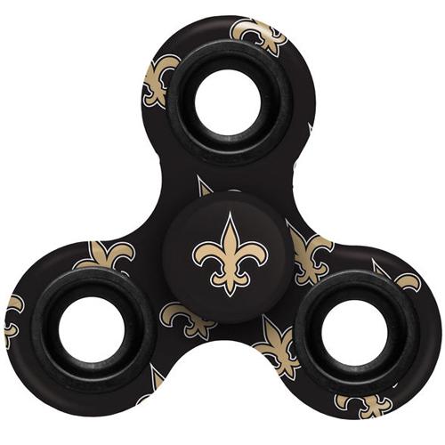 NFL New Orleans Saints Logo 3 Way Fidget Spinner 3C12 - Click Image to Close